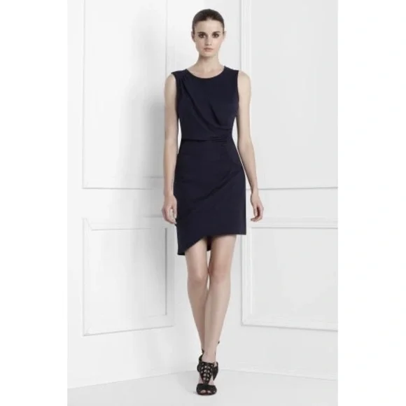 bcbg black ruched dress Hardware Ruched Midi Dress